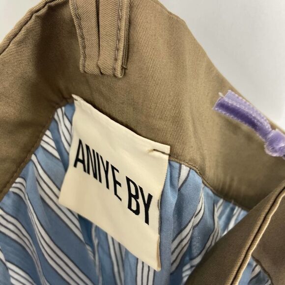 Aniye By Blue White Stripe Green Spaghetti Strap Crossback Tank Top NWT Womens S - Picture 3 of 7